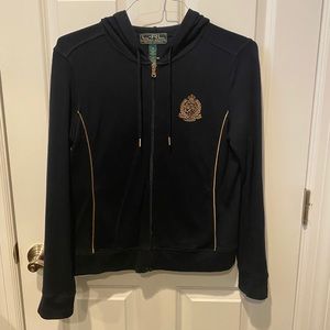 Lauren Ralph Lauren Active Full-zip Navy Hoodie